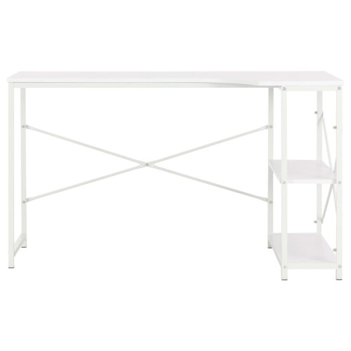 VidaXL vidaXL Computer Desk White L-shaped Office PC Writing Table Work Corner Desk 2