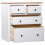 VidaXL vidaXL Solid Wood Pine Sideboard White Panama Range Drawer Cabinet Nightstand 4