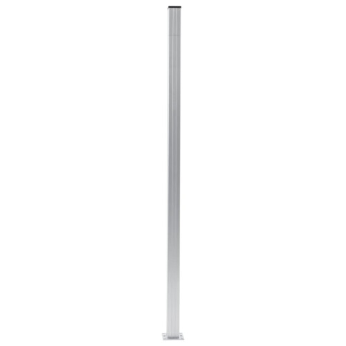 vidaXL 2x Fence Posts Aluminium 185cm Post Stake with Cap Support Holder Rail 2