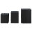 VidaXL vidaXL 3x Side Table with Glass Top Black Poly Rattan Accent Sofa End Stand 3