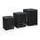 VidaXL vidaXL 3x Side Table with Glass Top Black Poly Rattan Accent Sofa End Stand 7