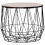 VidaXL vidaXL 2x Coffee Table Black Couch Table Storage Basket Side Stand Tea Unit 3