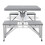 VidaXL vidaXL Foldable Camping Table Set with 4 Stools Aluminium Extra Light Grey 2