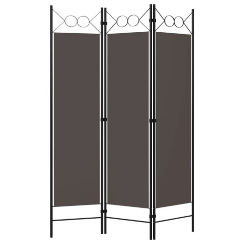 VidaXL vidaXL 3-Panel Room Divider Anthracite 120x180 cm Partition Screen Separator 2