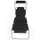 vidaXL foldbar liggestol med baldakin sort aluminium 3