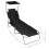 vidaXL foldbar liggestol med baldakin sort aluminium 7