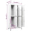 VidaXL vidaXL Locker Cabinet with 6 Compartments Steel Grey Storage Unit Organiser 4