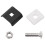 VidaXL vidaXL Grid Mat Connector 25 Sets Anthracite Double Door Mat Fence Accessory 3