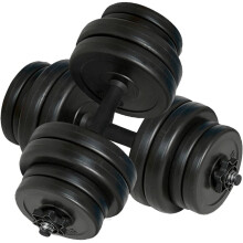 vidaXL Dumbbells 2x15kg Strength Training Free Weights Gym Fitness Equipment