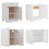 VidaXL vidaXL Kitchen Cabinet Set 4 Piece White Engineered Wood Drawer Bottom Cabinet 5