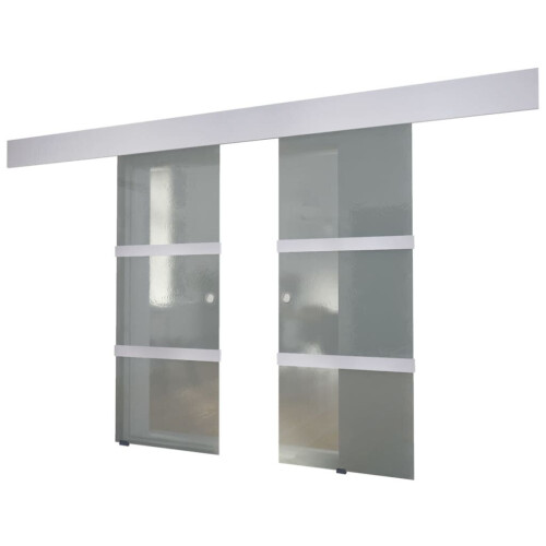 VidaXL vidaXL Doppelschiebetür Glas 1