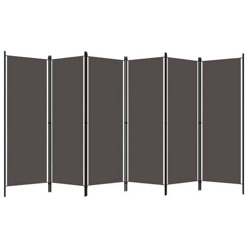 VidaXL vidaXL 6-Panel Room Divider Anthracite 300x180 cm Partition Screen Separator 2
