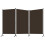 VidaXL vidaXL 3-Panel Room Divider Brown 260x180 cm Wall Partition Screen Separator 2