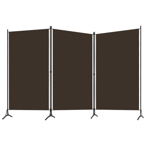 VidaXL vidaXL 3-Panel Room Divider Brown 260x180 cm Wall Partition Screen Separator 1
