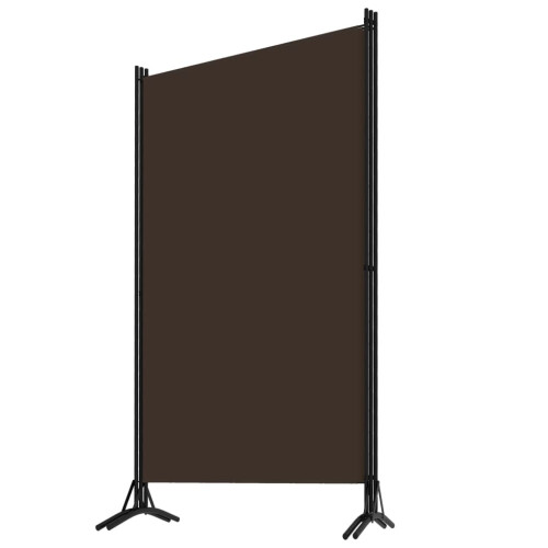 VidaXL vidaXL 3-Panel Room Divider Brown 260x180 cm Wall Partition Screen Separator 2