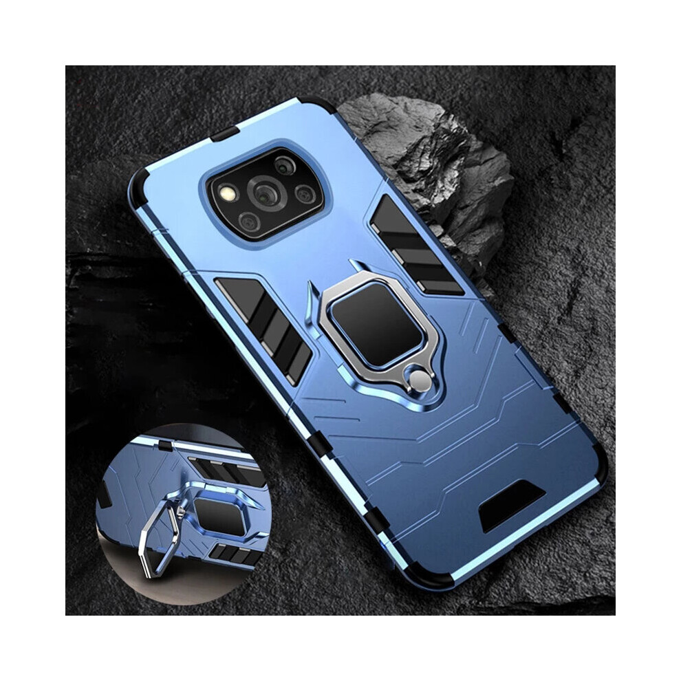 Bakeey Armor Shockproof Magnetic With 360 Rotation Finger Ring Holder Stand Pc Protective Case For Poco X3 Pro Poco X3 Nfc Case 6900072061197