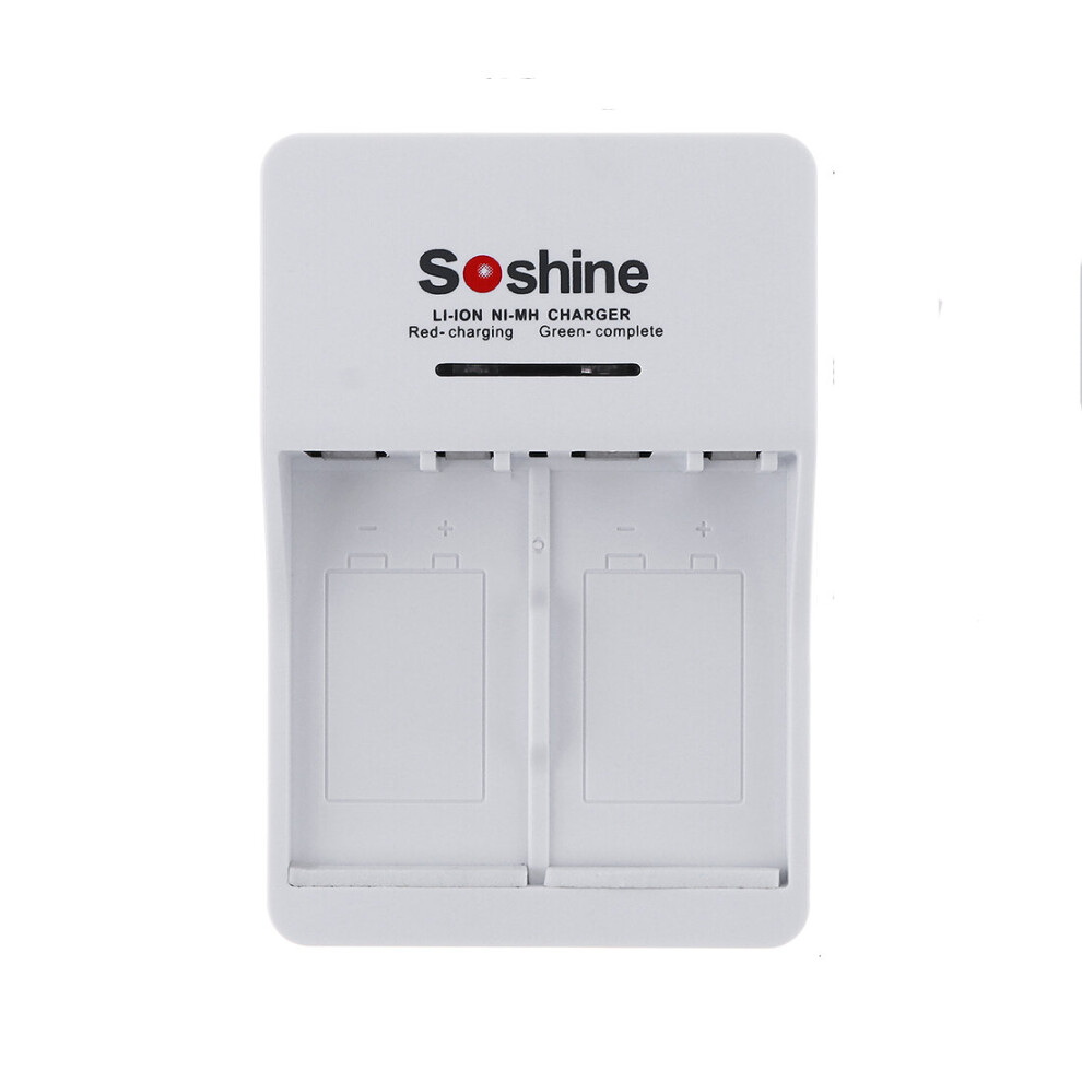 Soshine V1 9V Li Ion Ni Mh 2 Slot Rechargeable Battery Charger 700724943064