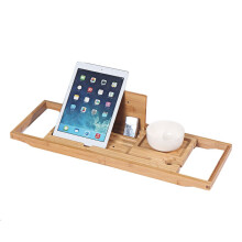 Bamboo Tray Non Slip Bath Tray Bathtub Book Tablet Holder Reading Rack Multi Function Desktop Shelf Supplies