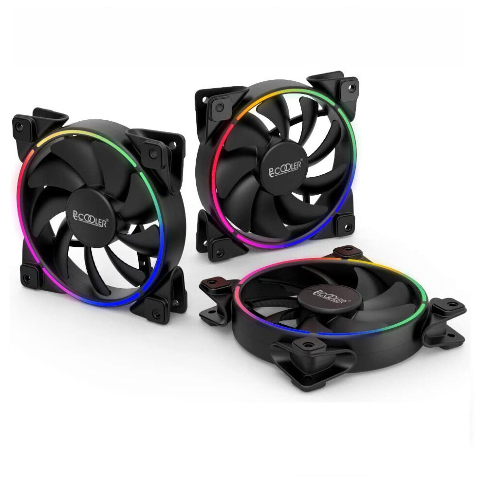 Pccooler 3 120M Rgb Fan 5V 3Pin Frgb Pwm Quiet Addressable Fans 12Cm Computer Cooling Fan For Cpu Cooler Liquid Cooling 6906141671601