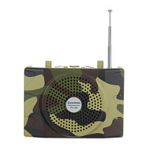 25W Rechargeable Camouflage Hunting Speaker Sound Decoy 100Hz 10KHz FM Radio MP3 Player with Remote Control for Hunting Meeting Tour Guide