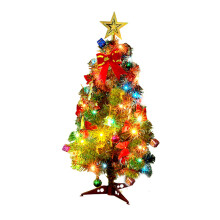 30cm 45cm 60cm Height Tabletop Xmas Tree Artificial Mini Christmas Pine Tree with Led String Light Ornaments Home Decoration