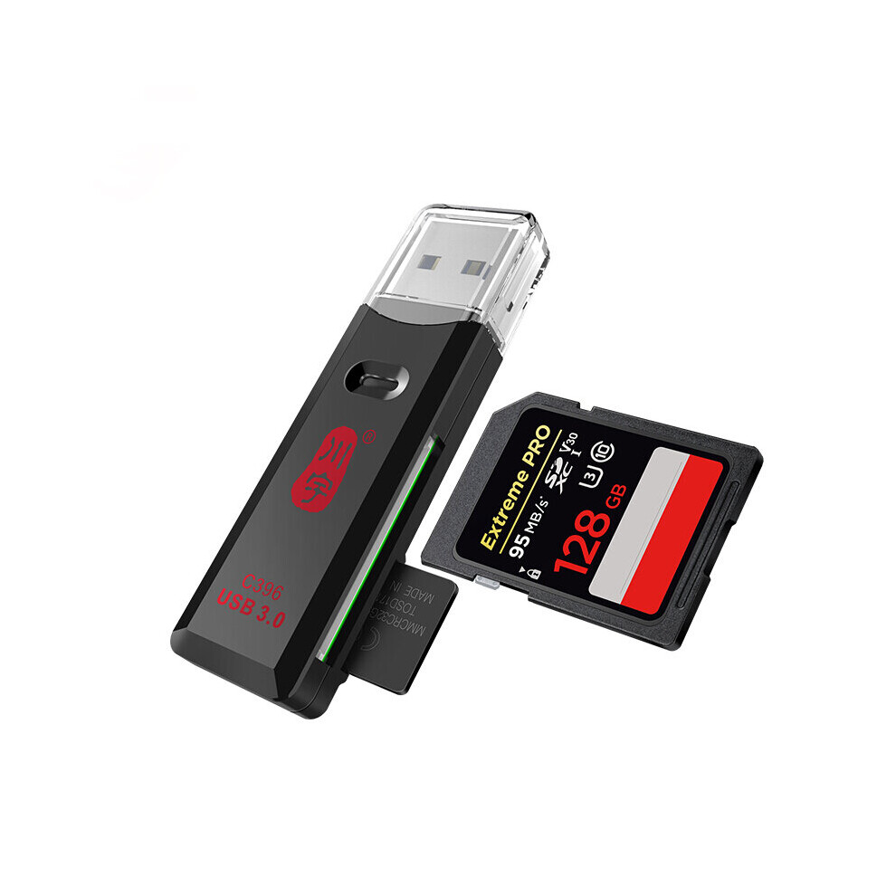 Kawau C396 Duo Usb 3.0 Sd Tf Card Reader Support Simultaneous Read Black 3796737136453
