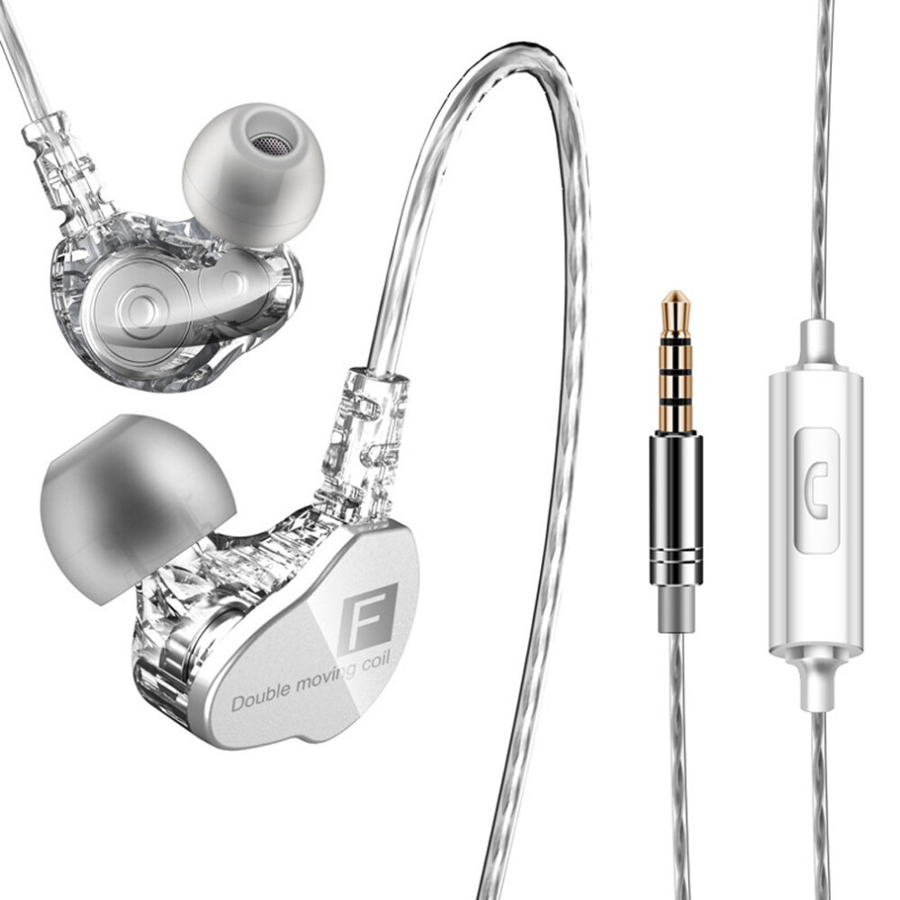 Qkz Ck9 3.5Mm In Ear Dual Moving Coil Earbuds Hifi Earphone With Microphone 9189121335343