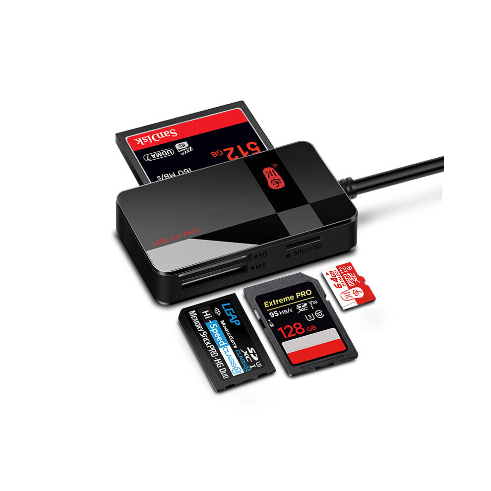 Kawau C369 Duo All In One Usb 3.0 Cf Sd Tf Ms Card Reader Support Simultaneous Read Black 6901251307983
