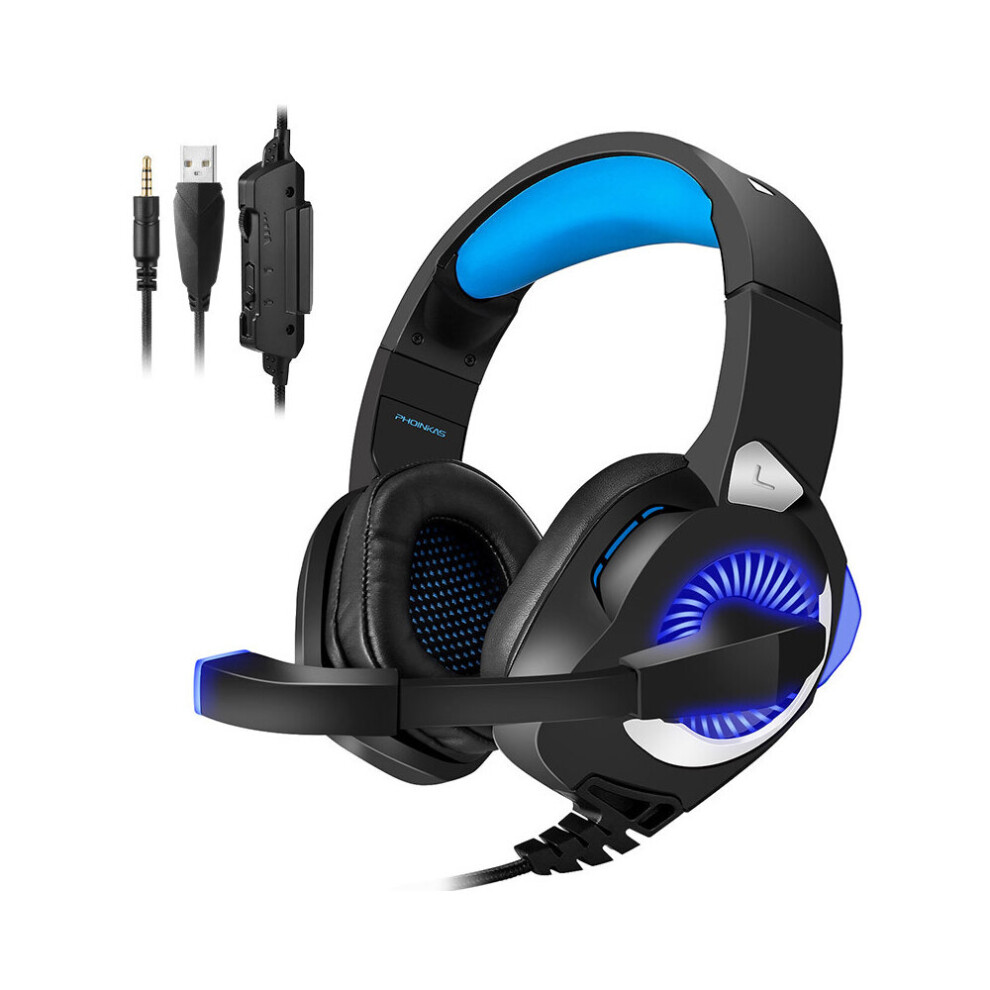 Phoinikas H 9 Gaming Headset 50Mm Drive Unit 120 Rotating Microphone Noise Reduction Protein Leather Sponge Pad 3.5Mm Single Plug + Usb Interface Black 6900076365611