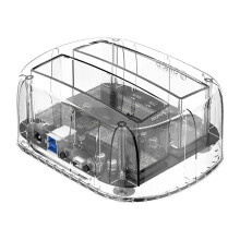 ORICO 6239C3 C 2.5 3.5 inch TYPE C External Mobile Hard Disk Box 2 Bay Transparent USB3.0 Hard Drive Dock with Offline Clone Function HDD SSD Hard D
