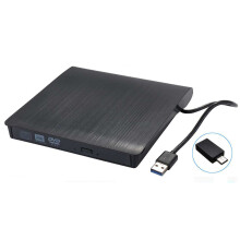 Slim External DVD RW CD Writer Drive USB 3.0 Type C Burner Reader Player Optical Drives For Macs Laptop Windows PC