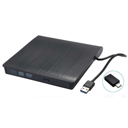 Slim External DVD RW CD Writer Drive USB 3.0 Type C Burner Reader Player Optical Drives For Macs Laptop Windows PC