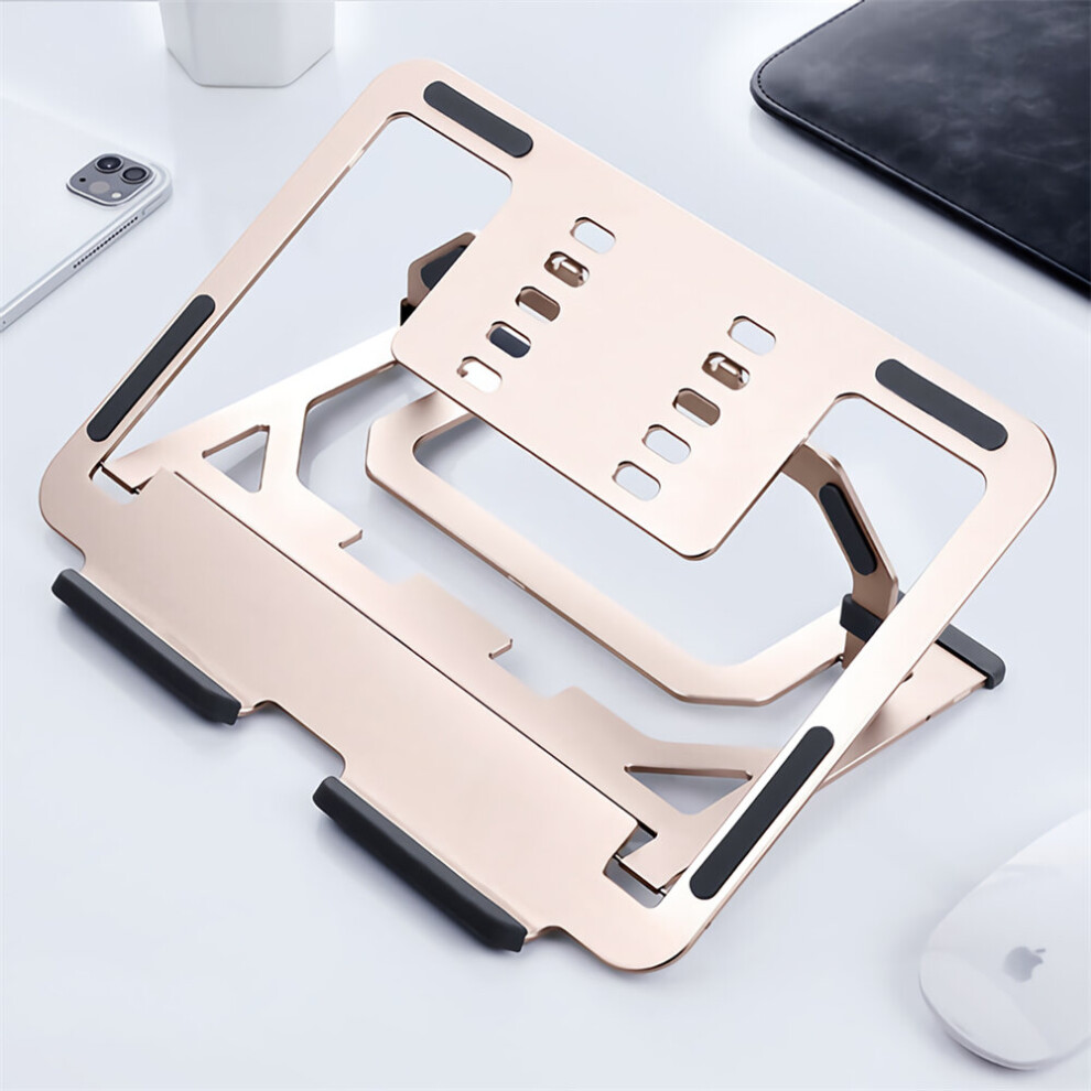Laptop Stand Portable Desktop Foldable Height Adjustable Eye Level Ergonomic Notebook Laptop Bracket For Notebook Laptop Silver/Gray/Gold 5202796028021