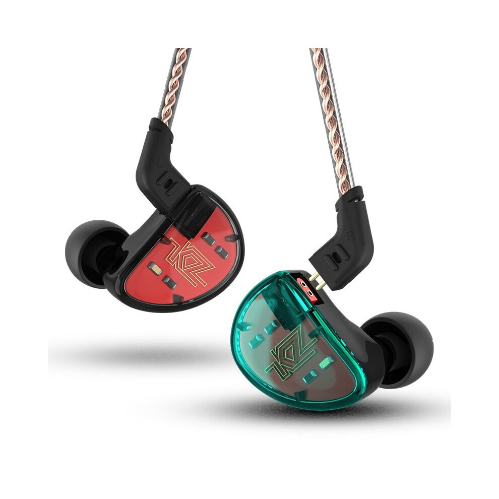 Kz As10 Hifi 5Ba Balanced Armature Driver Earphone 3.5Mm Wi Control Bass Stereo Headphone Black/Red 6900368949727