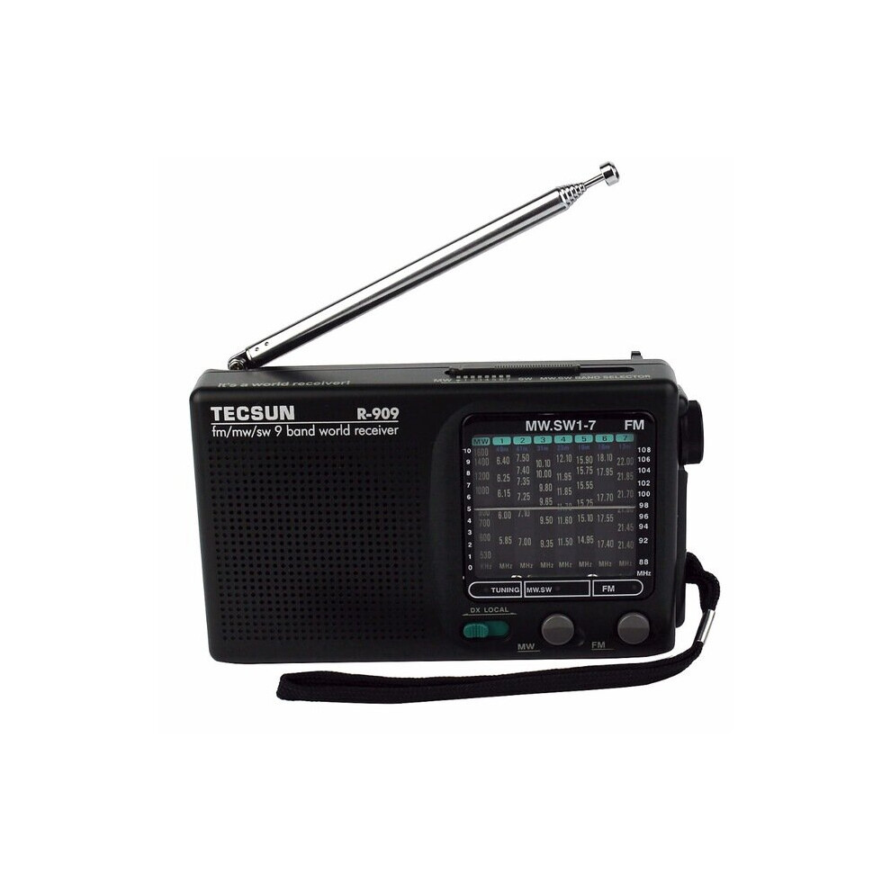 Tecsun R 909 Fm Am Sw Full Time Semiconductor Multiband Stereo Radio Receiver 300029453239