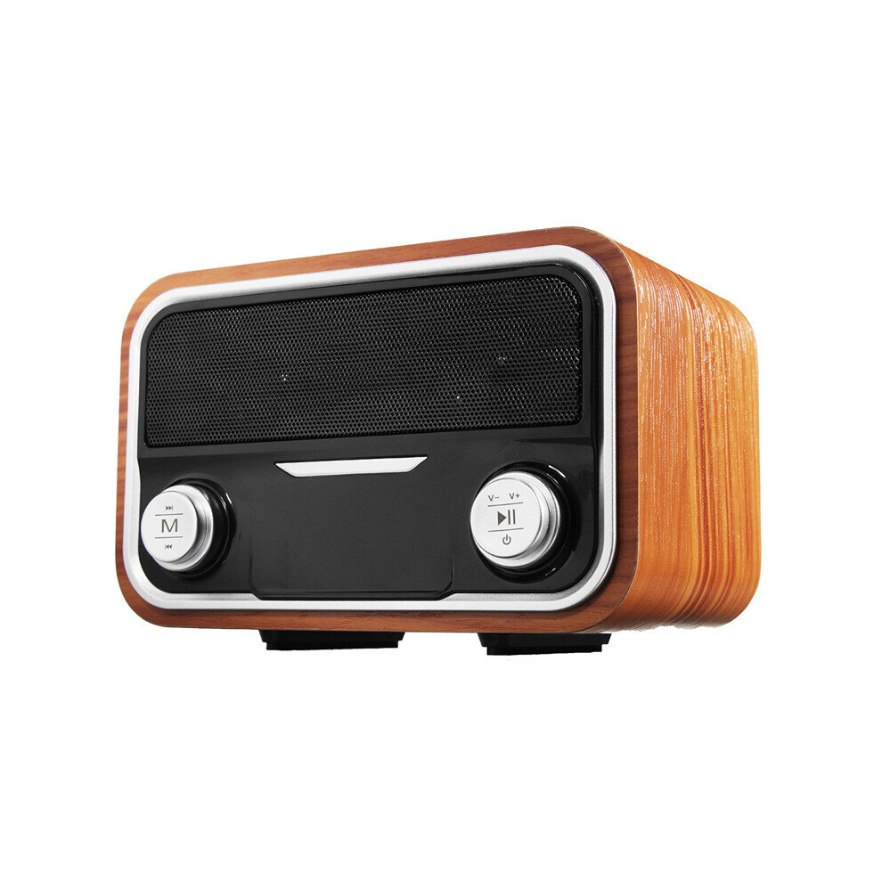 Wood Portable Double Units Wireless Bluetooth Speaker Fm Radio Aux In Stereo Bass Subwoofer 701851963864