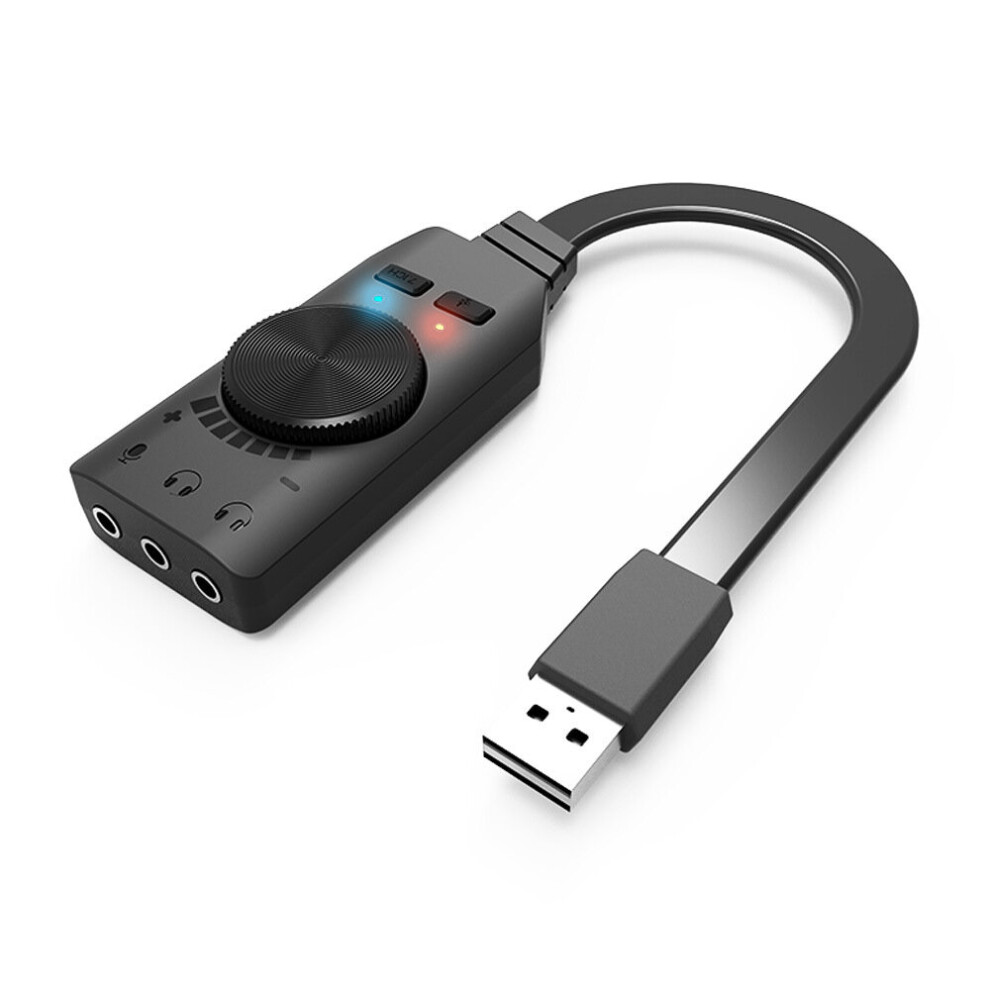 Plextone Gs3 Usb2.0 External Sound Card 7.1 Channel 3.5Mm Headphone Earphone Audio Converter Adapter For Computer Mobile Phone 6906141365982