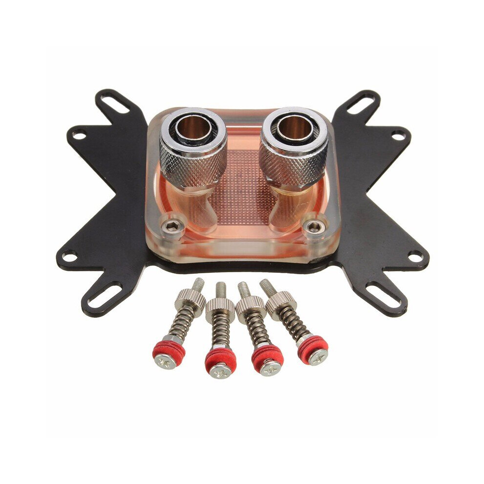 50Mm Copper Base Cpu Water Cooling Block Waterblock For Intel Amd Black/Red 707581681801