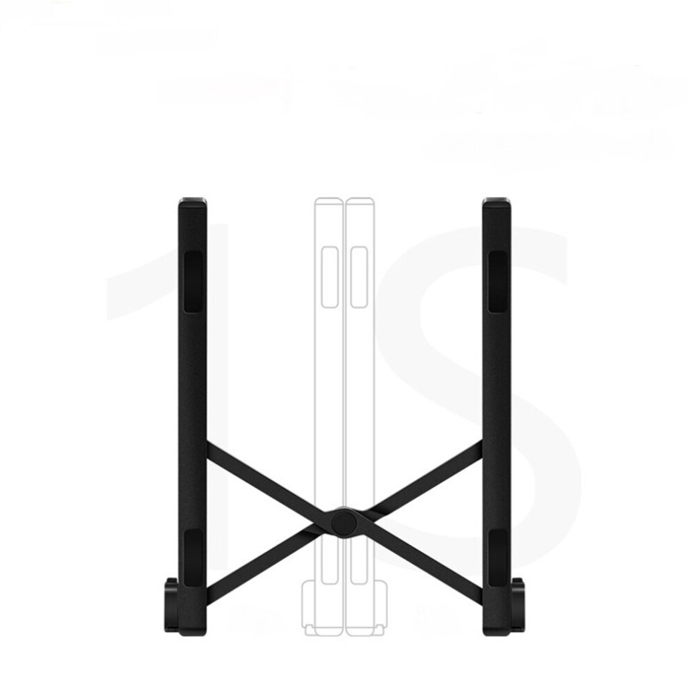 Folding Laptop Stand Notebook Computer Rack Cooling Base Portable Aluminum Alloy Adjustable Height Base Desktop Lifting Bracket Black/Silver/Gray 690119284028