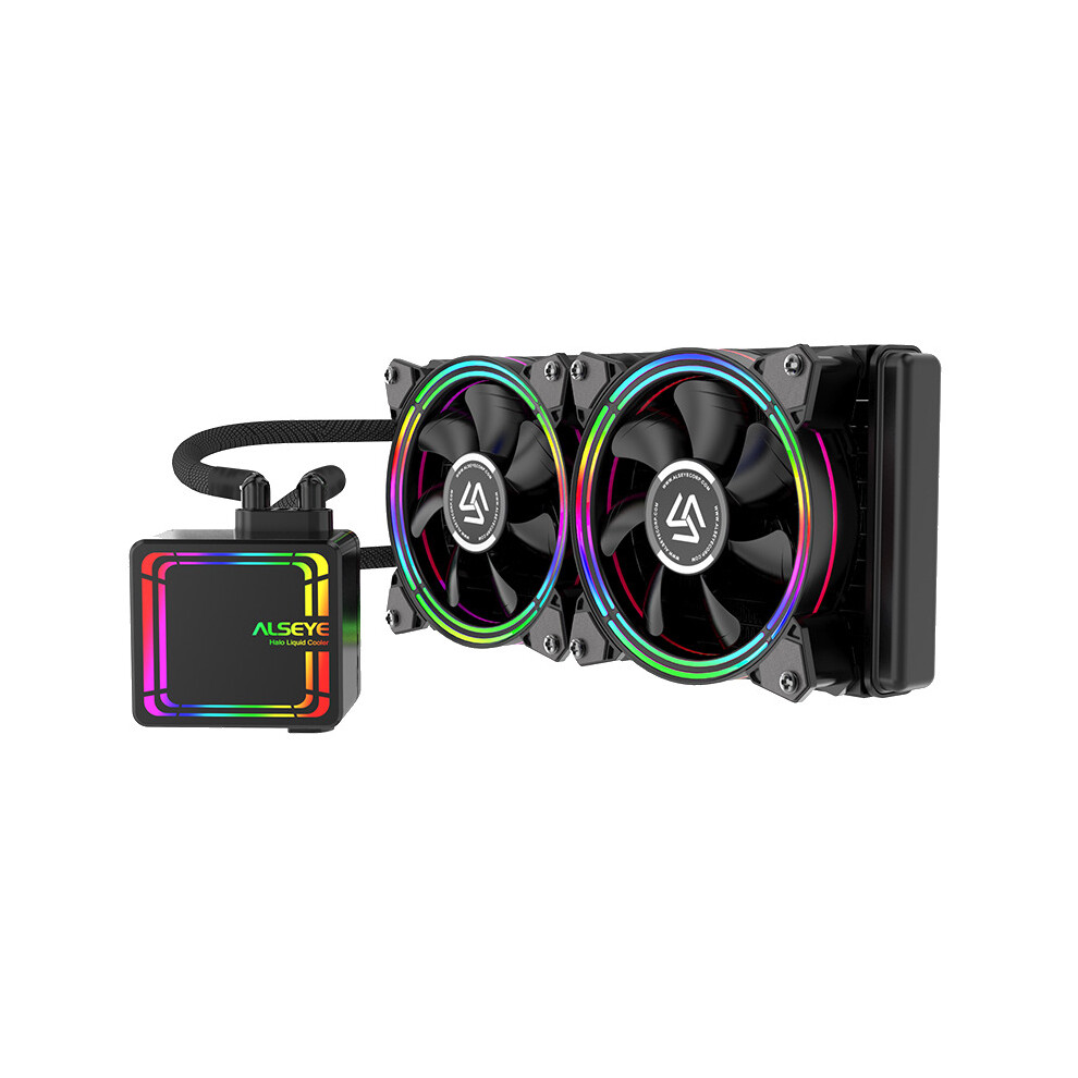 Alseye H240 Cpu Cooler Rgb Fan Water Cooling 120Mm Pwm Fan Water Cooler For Lga 775 115X 1366 2011 Am2 Am3 Am4 6901249389540