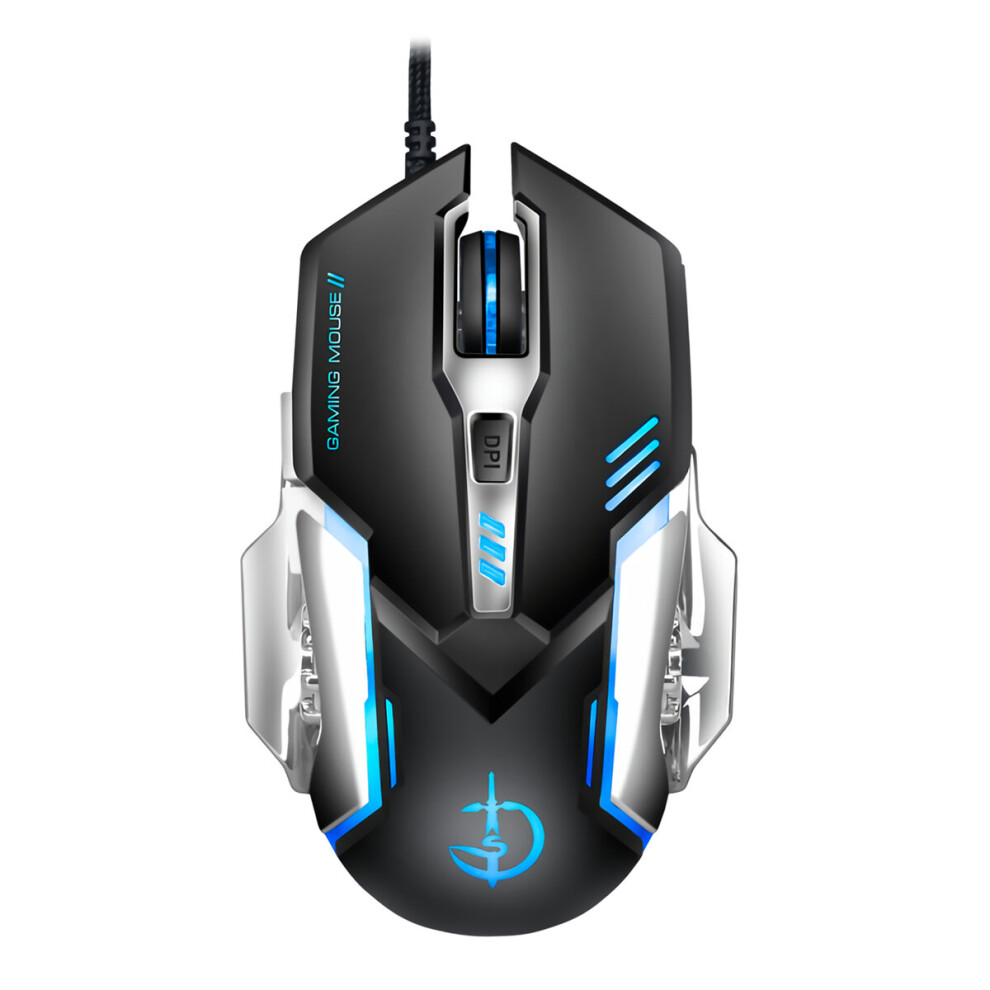 G400 Wired Gaming Mouse Ergonomic 2400Dpi 6 Buttons Rgb Backlight Optical Usb Mechanical Game Mouse For Pc Computer Pro Gamer Black 737798429729
