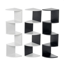 5 Tier Corner Wall Mount Shelf Corner Wall Shelves Living Room Bookshelf for Home