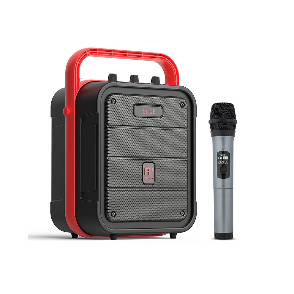 Shinco SJ52 Bluetooth Wireless Speaker TWS PA System Portable HIFI Karaoke Speakers with Wireless Microphone Support FM Radio AUX