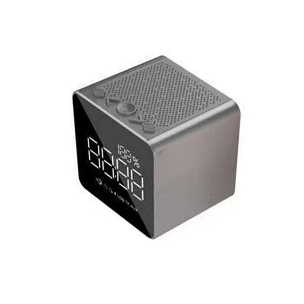 T03 Alarm Clock Wireless Bluetooth Speaker Bass Mirror Led Fm Radio Waterproof Handsfree With Mic 6900038860192