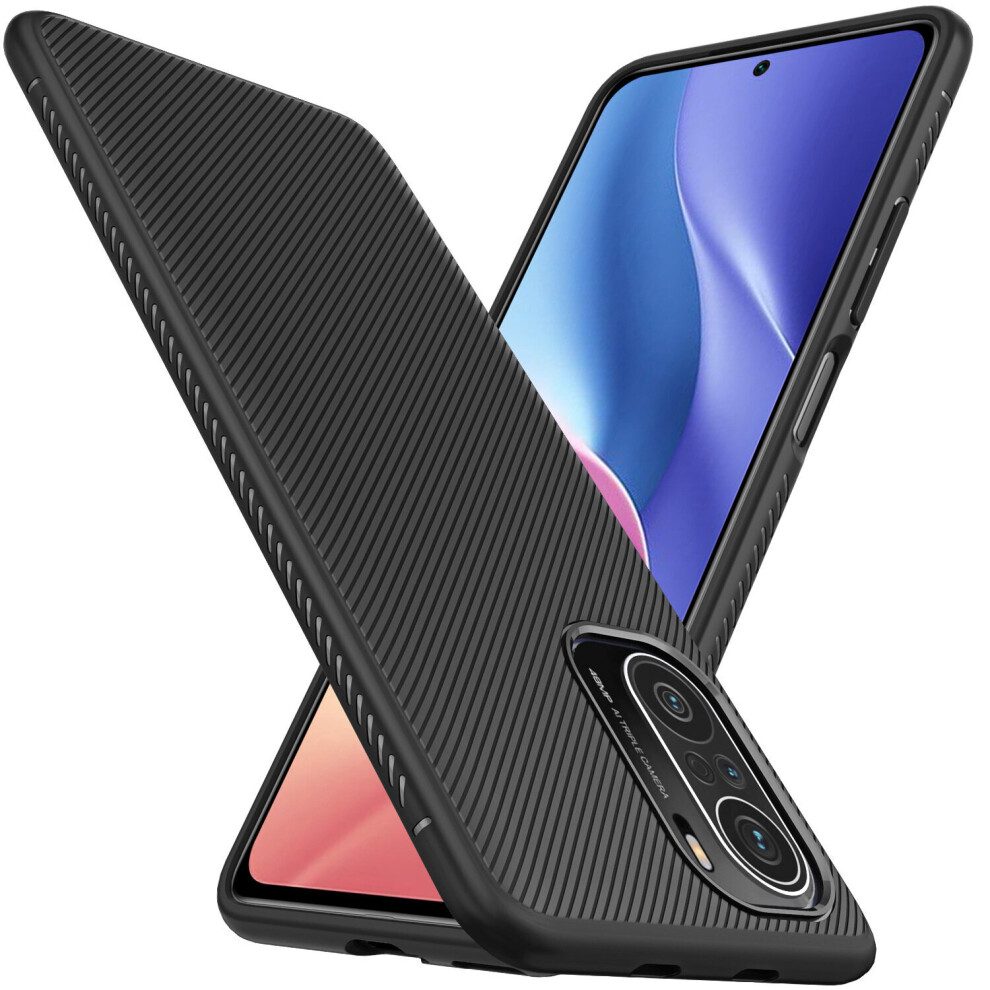 Bakeey For Poco F3 Global Version Case Carbon Fiber Texture Slim Soft Silicone Shockproof Protective Case Back Cover 6900090258432