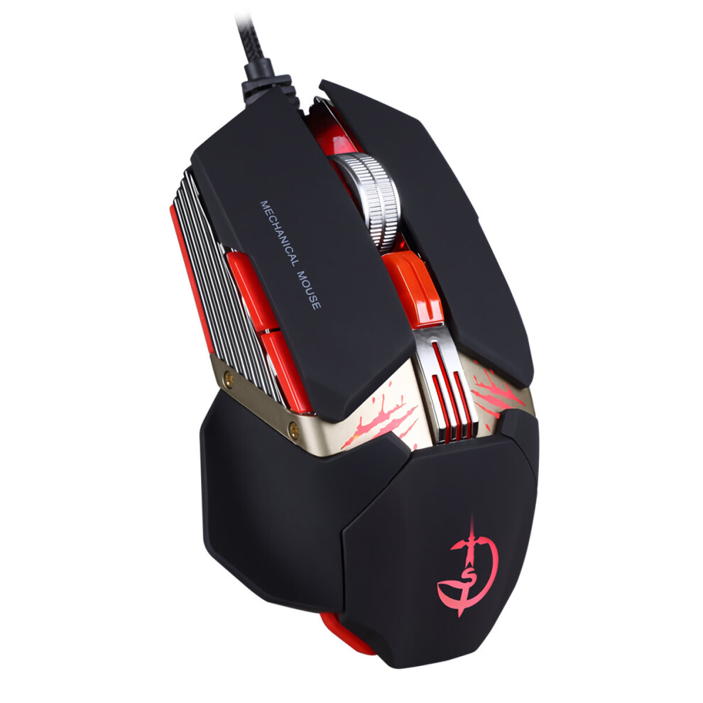 Berserker Wired Mechanical Mouse 4000Dpi A3050 Chip 8 Button Macro Programming Rgb Backlight Gaming Mouse For Computer Notebook Laptop Pc Gamer 6906142711450