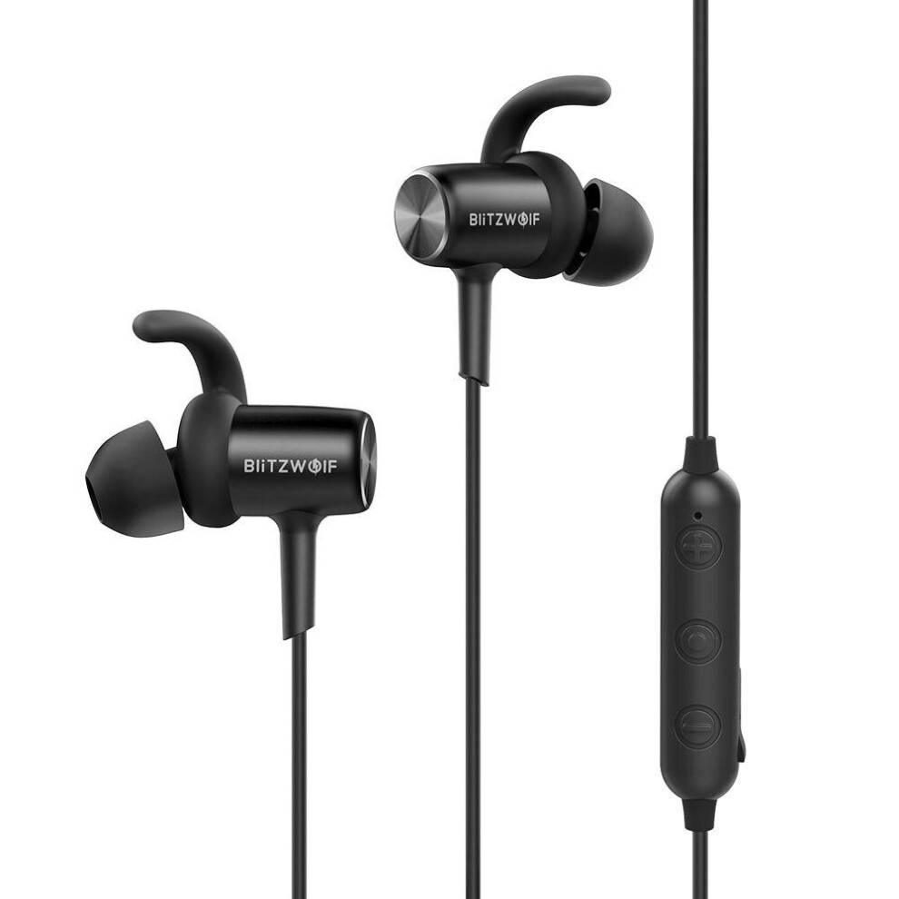 Blitzwolf Bw Bts1 Sport Bluetooth Earphone Headphone Ipx4 Waterproof Magnetic Adsorption With Mic 710954516365
