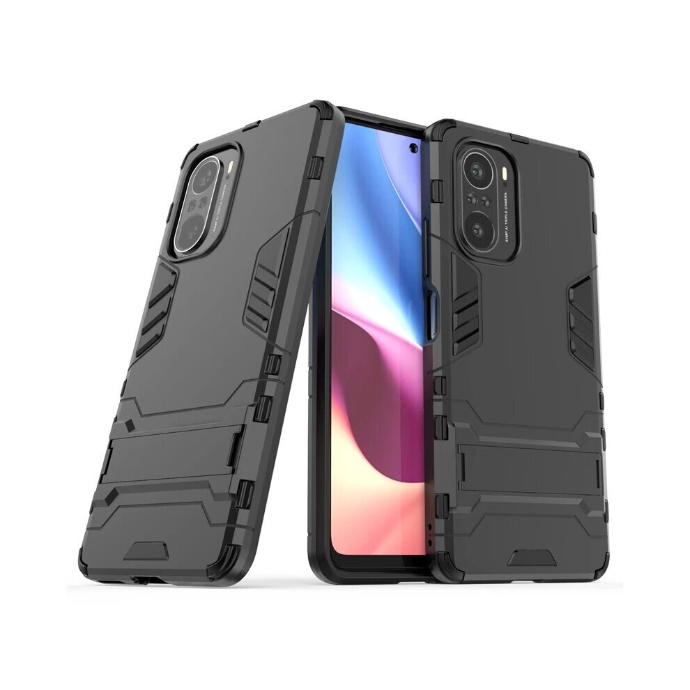 Bakeey For Poco F3 Global Version Case Armor With Bracket Shockproof Pc Protective Case Back Cover 6900085590202