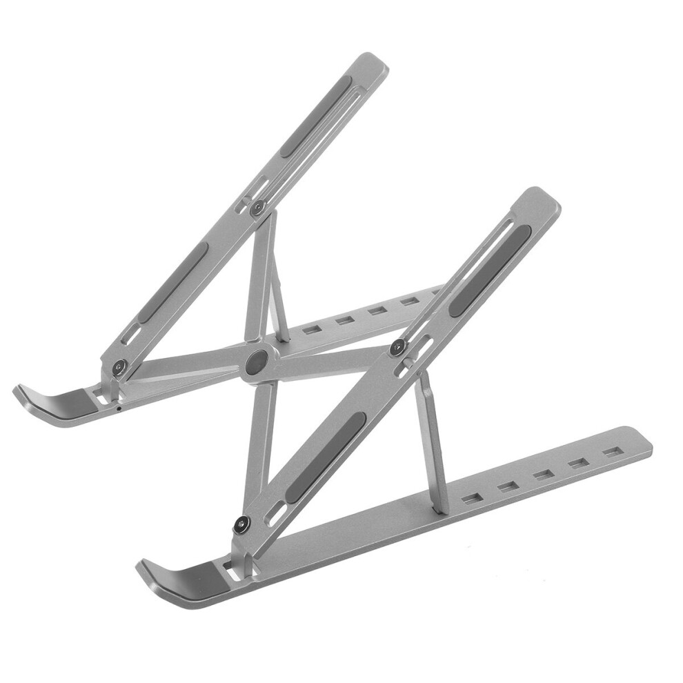 Folding Laptop Stand Computer Rack Cooling Pad Portable Support Base Desktop Lifting Radiator For Notebook Below 17'' Silver 6900071883028