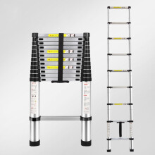 2m 2.6m 3.2m Telescopic Aluminium Ladder Extension Foldable Extendable Ladder Multi Purpose Tools for Home Office Indoors Outdoors